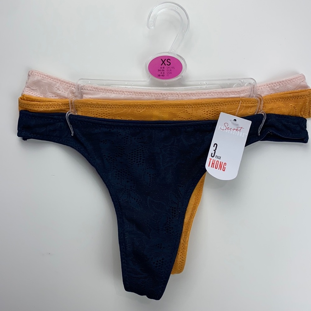 ✌🏼3/$30✌🏼Mesh Fall Colored 3pk Thongs